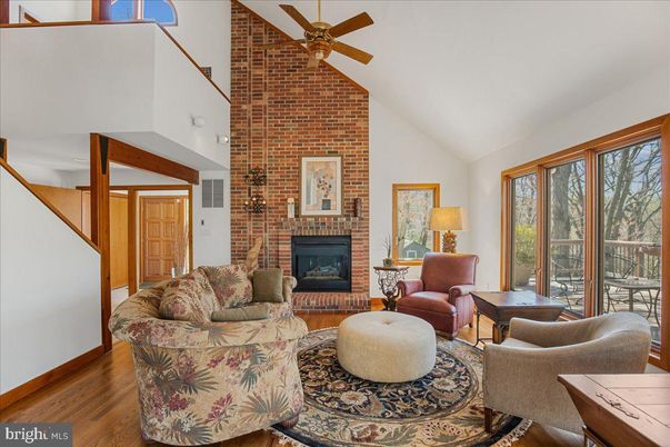 Fireplace, Interior, Living room, Stone Walls, Wood Texture Flooring