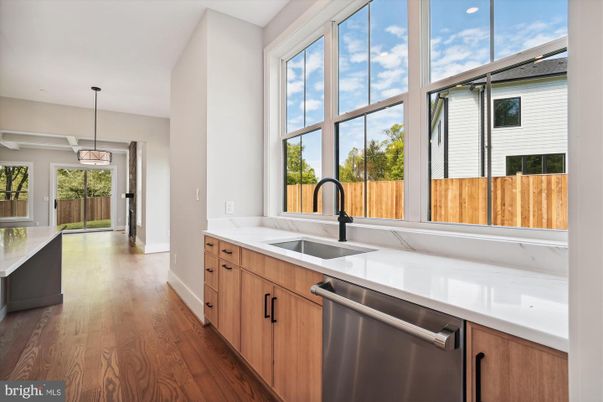 Interior, Kitchen, Pendant Lights, Stainless Steel Appliances, Wood Texture Flooring