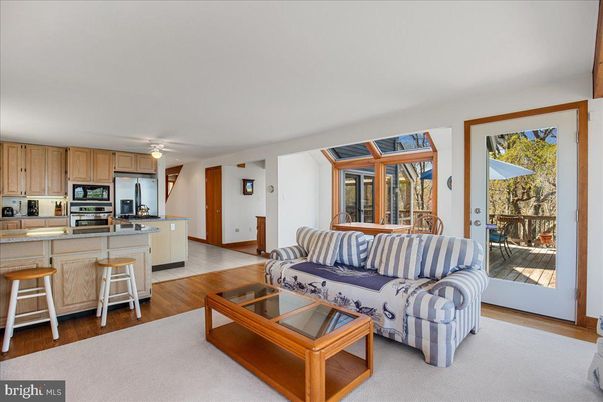 Interior, Kitchen, Living room, Stainless Steel Appliances, Wood Texture Flooring
