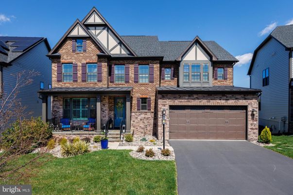 Attached, Exterior, Facade, Brick Facade, Tudor Revival