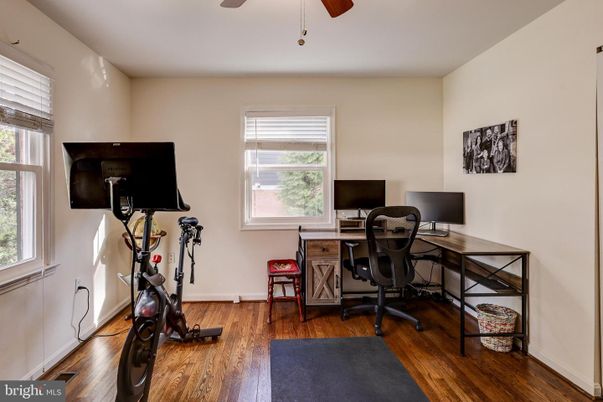 Fitness Equipment, Home Office, Interior, Wood Texture Flooring