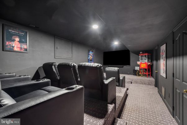 Home Theatre Room, Interior, Projection Screen, Recessed Lighting, Theatre Room