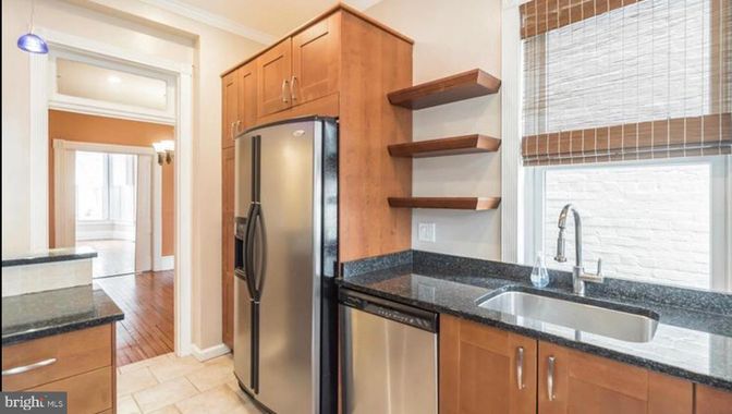 Interior, Kitchen, Pendant Lights, Wood Texture Flooring