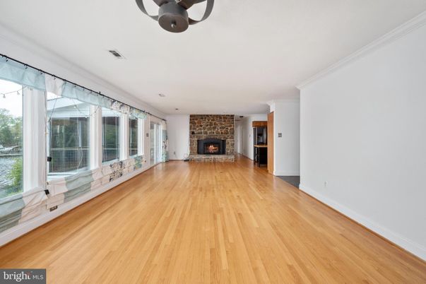 Empty room, Fireplace, Interior, Wood Texture Flooring