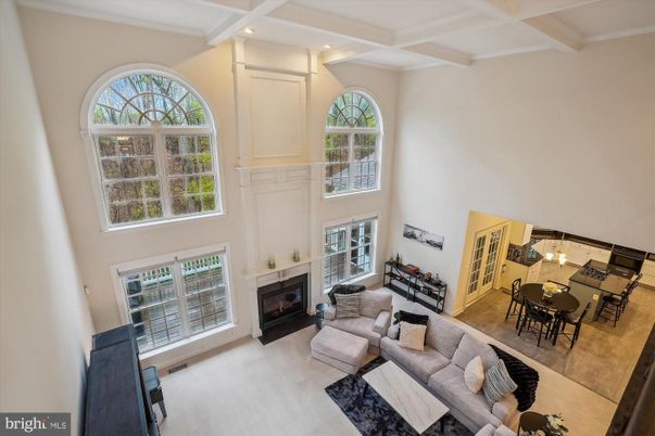 Dining room, Fireplace, Interior, Living room, Recessed Lighting