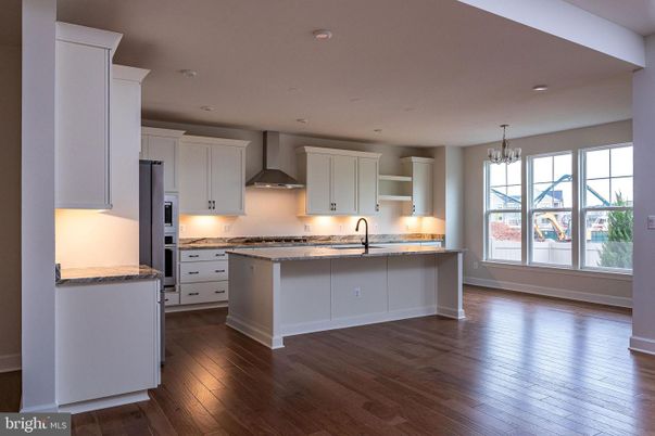Chandelier, Interior, Kitchen, Recessed Lighting, Wood Texture Flooring