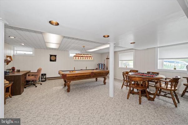 Billiard Table, Dining room, Game Room, Interior, Recessed Lighting