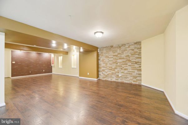 Empty room, Interior, Stone Walls, Wood Texture Flooring