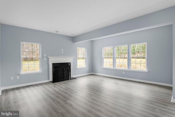 Empty room, Fireplace, Interior, Wood Texture Flooring