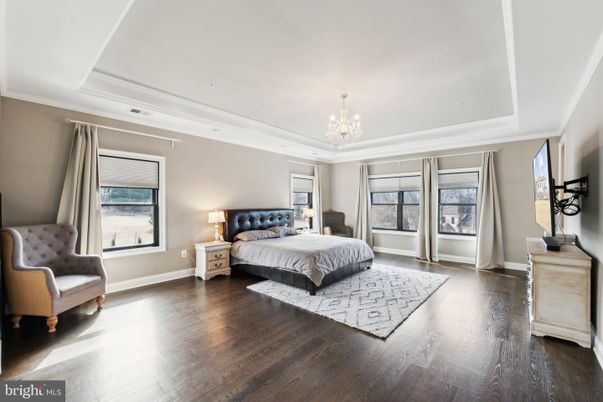 Bedroom, Chandelier, Interior, Wood Texture Flooring
