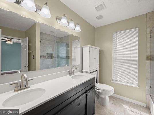 Bathroom, Dual Sink Vanities, Glass Shower, Interior