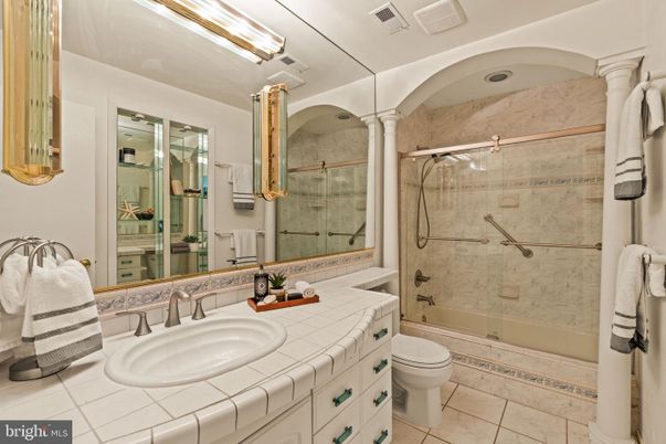 Bathroom, Glass Shower, Interior, Tile Countertops