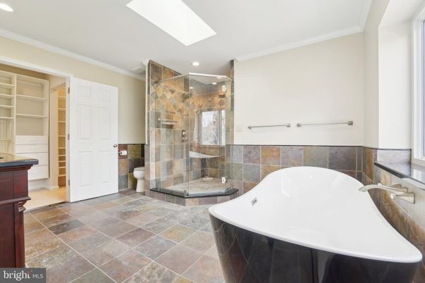 Bathroom, Free Standing Baths, Glass Shower, Interior, Recessed Lighting