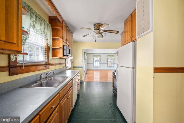 Interior, Kitchen, Wood Texture Flooring