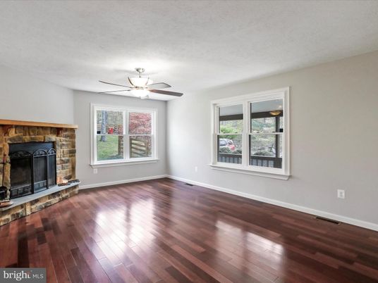 Empty room, Fireplace, Interior, Wood Texture Flooring