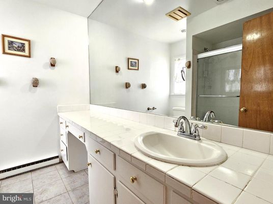 Bathroom, Dual Sink Vanities, Interior, Tile Countertops