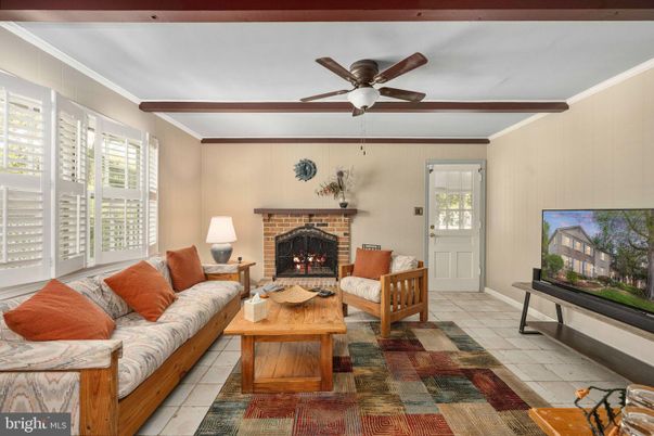 Fireplace, Interior, Living room, Wooden Beams