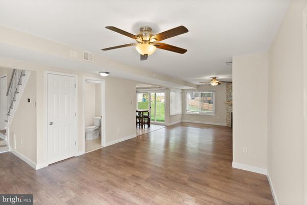 Bathroom, Empty room, Interior, Wood Texture Flooring
