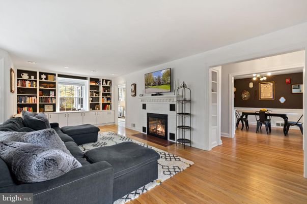 Dining room, Fireplace, Interior, Living room, Wood Texture Flooring