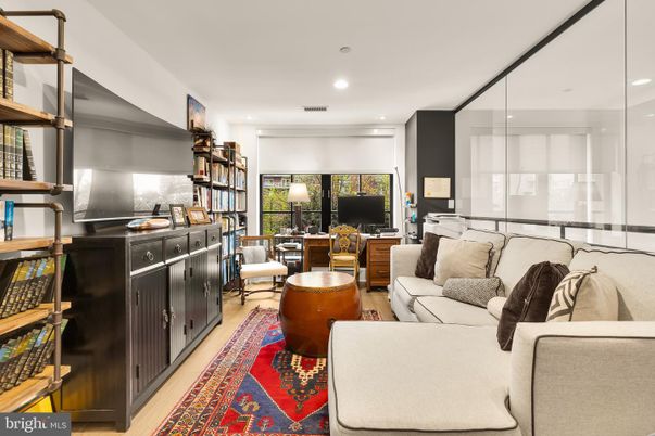 Home Office, Interior, Living room, Recessed Lighting, Wood Texture Flooring