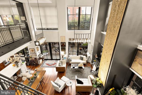 Interior, Living room, Pendant Lights, Wood Texture Flooring