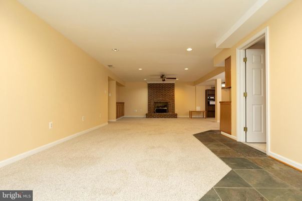Empty room, Fireplace, Interior, Recessed Lighting
