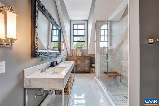 Bathroom, Dual Sink Vanities, Glass Shower, Interior