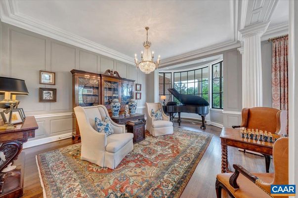 Chandelier, Interior, Piano, Wood Texture Flooring