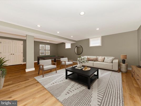 Billiard Table, Game Room, Interior, Living room, Recessed Lighting, Wood Texture Flooring