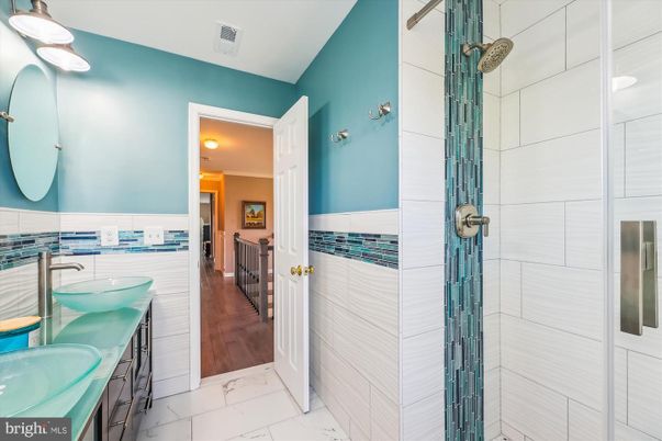 Bathroom, Interior, Marble, Wood Texture Flooring