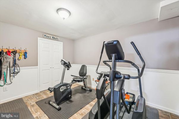 Fitness Equipment, Interior, Wood Texture Flooring