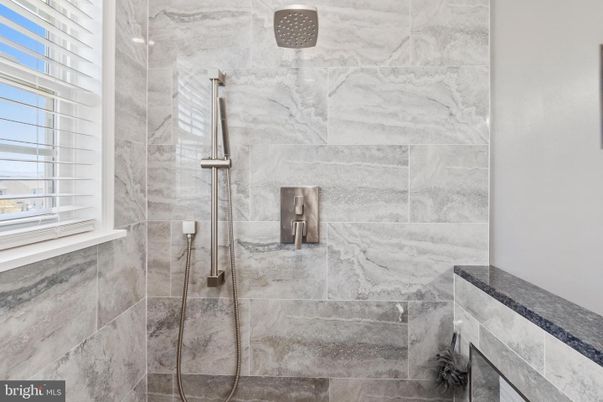 Bathroom, Glass Shower, Interior, Marble Walls