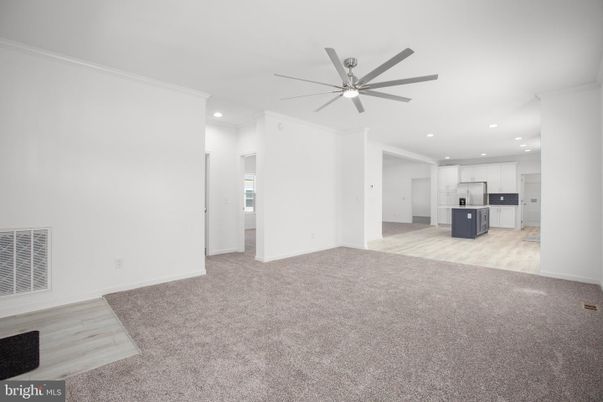 Empty room, Interior, Kitchen, Recessed Lighting