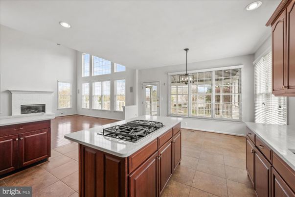 Fireplace, Interior, Kitchen, Pendant Lights, Recessed Lighting