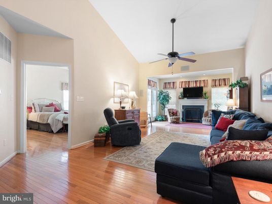 Bedroom, Fireplace, Interior, Wood Texture Flooring