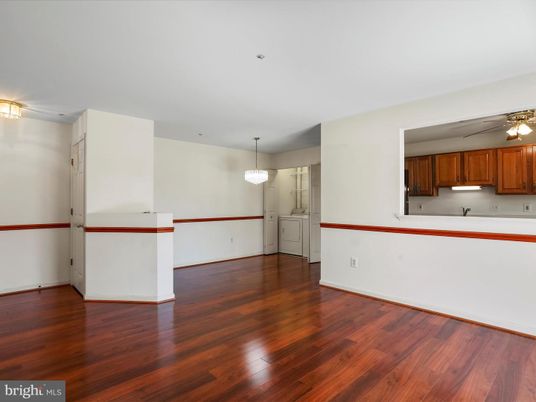 Chandelier, Empty room, Interior, Kitchen, Pendant Lights, Wood Texture Flooring