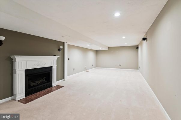 Empty room, Fireplace, Interior, Recessed Lighting