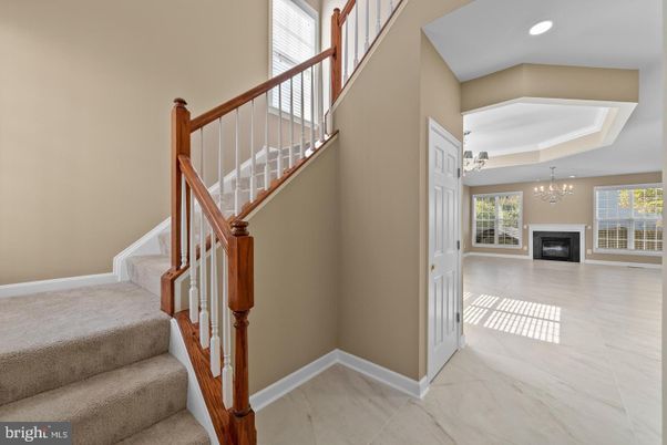 Chandelier, Fireplace, Interior, Marble, Recessed Lighting