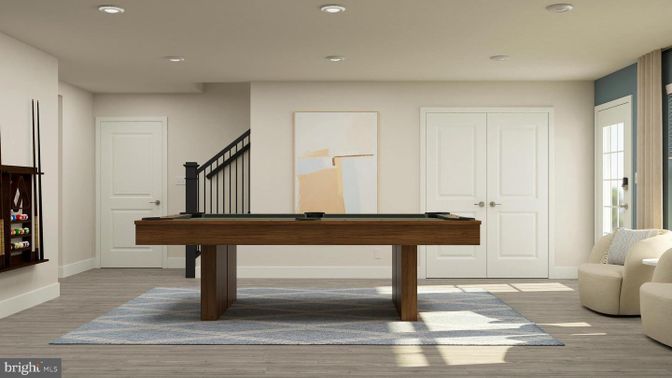 Game Room, Interior, Recessed Lighting, Wood Texture Flooring
