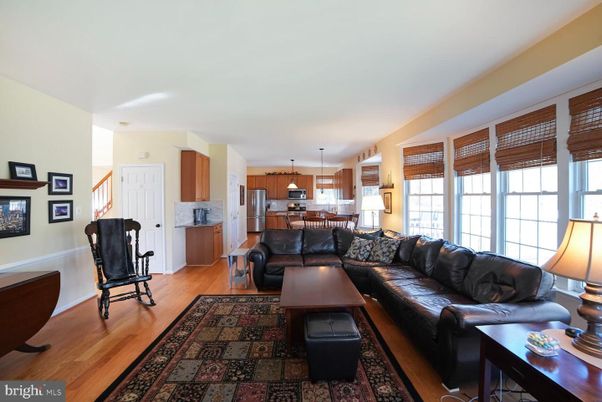 Dining room, Interior, Kitchen, Living room, Pendant Lights, Stainless Steel Appliances, Wood Texture Flooring