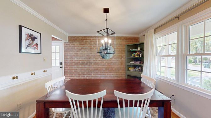 Dining room, Interior, Pendant Lights, Stone Walls