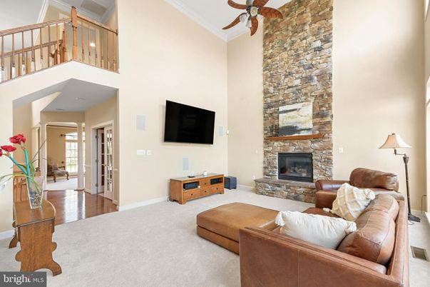 Fireplace, Interior, Living room, Stone Walls, Wood Texture Flooring