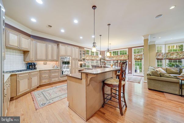 Interior, Kitchen, Living room, Pendant Lights, Recessed Lighting, Stainless Steel Appliances, Wood Texture Flooring