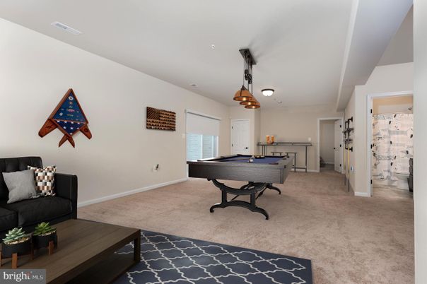 Billiard Table, Game Room, Interior, Pendant Lights