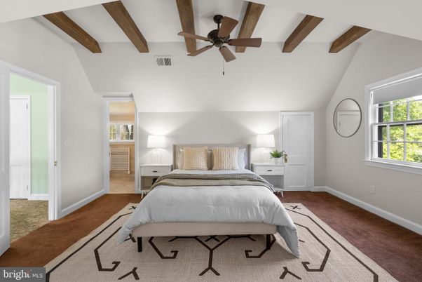 Bedroom, Interior, Wooden Beams