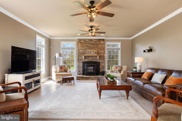 Fireplace, Interior, Living room, Stone Walls, Wood Texture Flooring