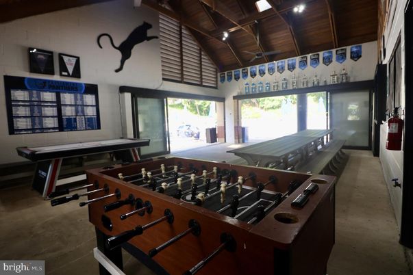 Billiard Table, Game Room, Interior, Wooden Beams, Wooden Ceilings