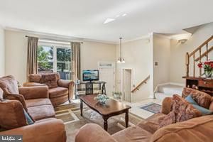Interior, Living room, Pendant Lights, Recessed Lighting, Wood Texture Flooring
