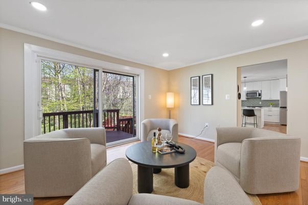 Dining room, Interior, Kitchen, Living room, Recessed Lighting, Wood Texture Flooring