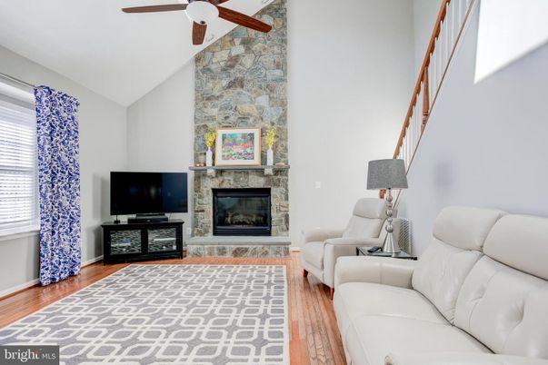 Fireplace, Interior, Living room, Stone Walls, Wood Texture Flooring